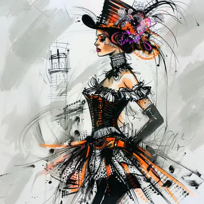 Haute Couture | Black CanCan Dress