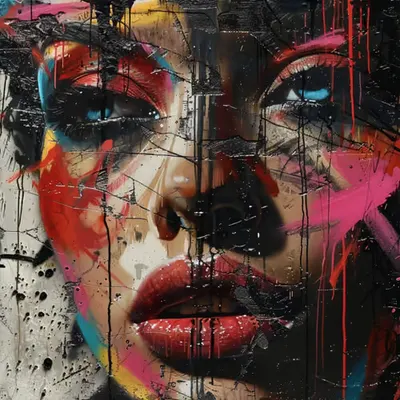 Beautiful faces - Banksy style