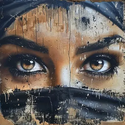 Beautiful faces - Banksy style