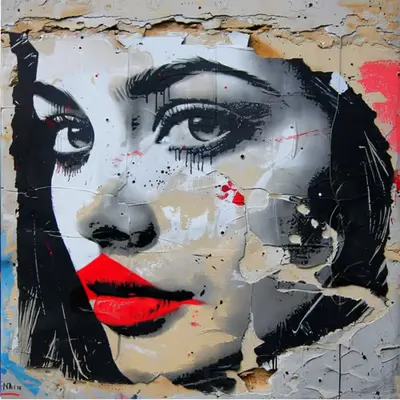 Beautiful faces - Banksy style