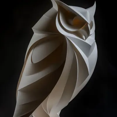 Owl Paper Sculpture