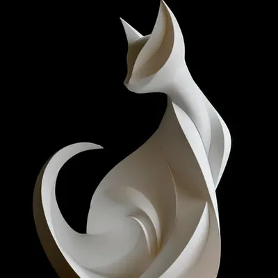 Cat Paper sculpture #2