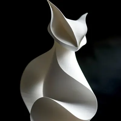 Cat Paper sculpture #3