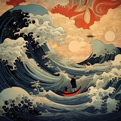 荒れた海