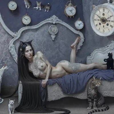 Beauty, Cats, and Clocks 2