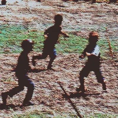 Three Kids Playing Baseball