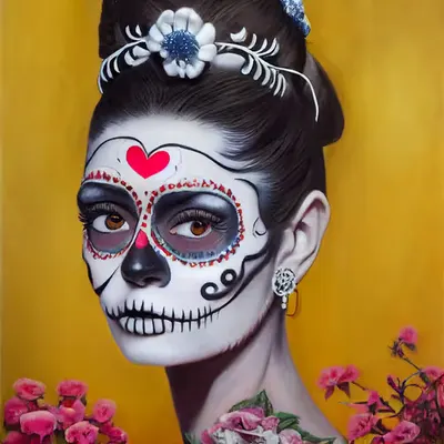 Celebrity Sugar Skulls - Audrey