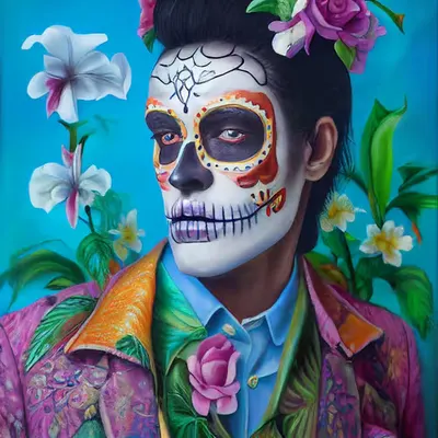 Celebrity Sugar Skulls - Elvis II