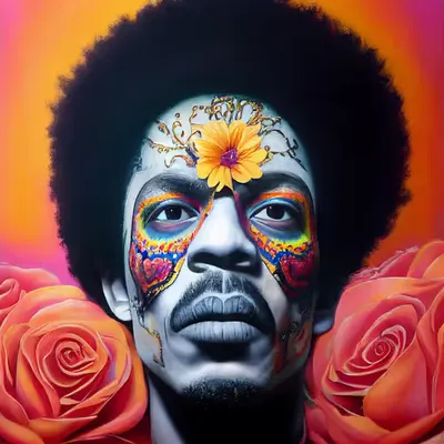 Celebrity Sugar Skulls - Jimi