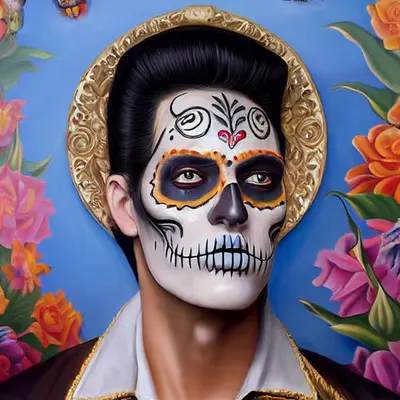 Celebrity Sugar Skulls - Elvis