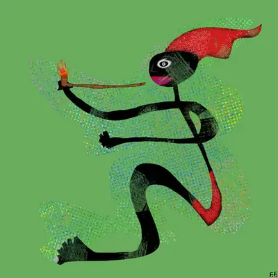 Saci with a pipe