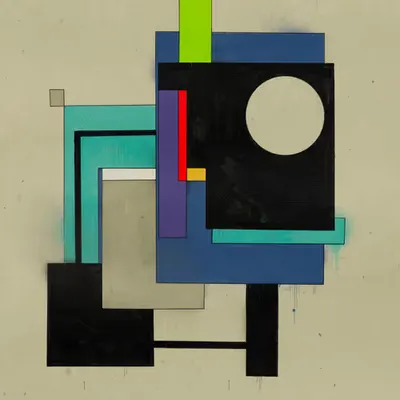 Non-Objective Composition (Aurora Green)