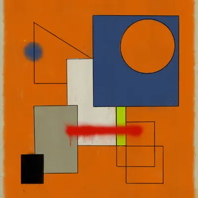 Non-Objective Composition (Phoenix Red)