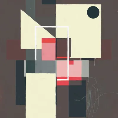 Untitled (White, Black, Strawberry on Brown)