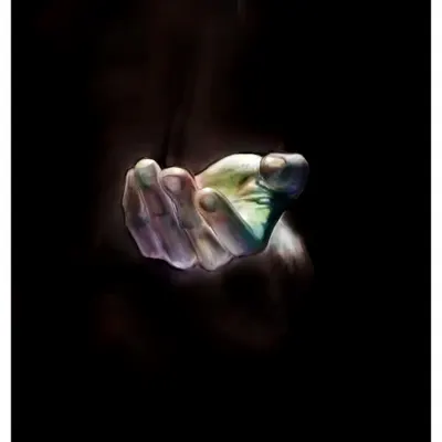 a hand with a path