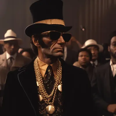 Lincoln in the style of Nigo
