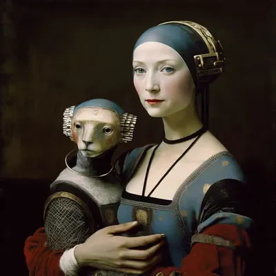 Lady with a fox.