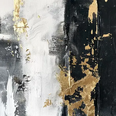 White and black and gold