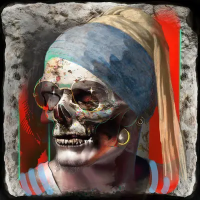 Skull with the Pearl Earring