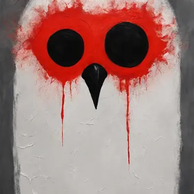 A ghostly penguin