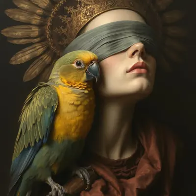 Golden feathers
