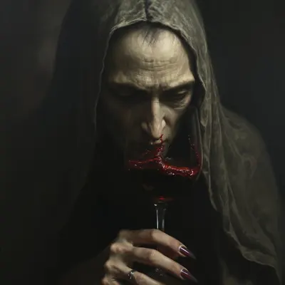 The crimson liquid