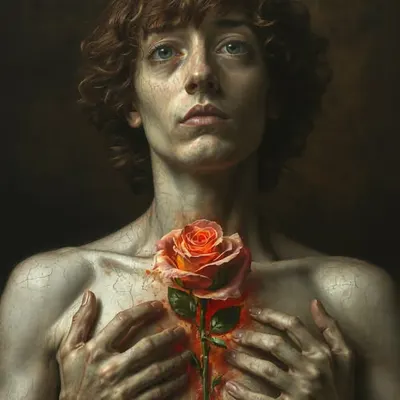 A rose blooming