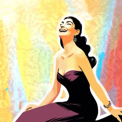 Maria's Melodic Jubilation: A Symphony in Color
