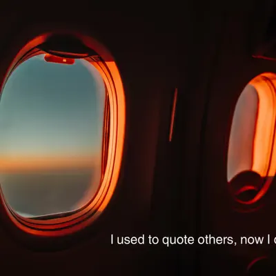 now i quote myself