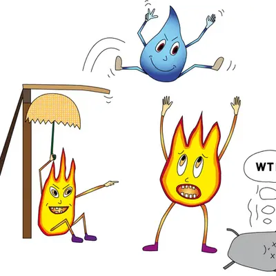 Fire versus water