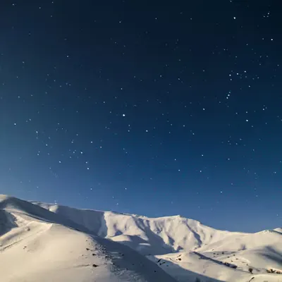 Silent Night Over Snowy Peaks