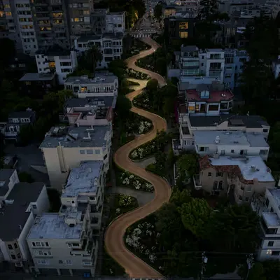 Lombard Street Gold Hour