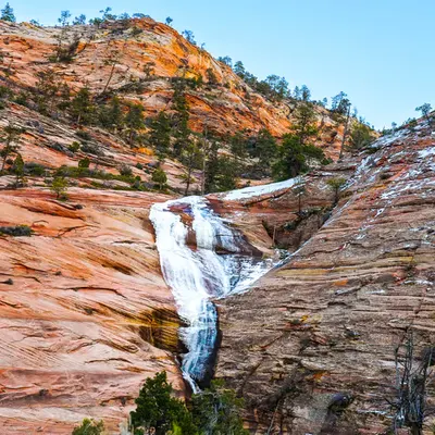 Upper Emerald Pools waterfall
