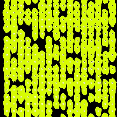 Kinetic Base Blob #114 (~288 Size 123 Kinetic Blobs with 247 Eyes Sporting the Wu-Tang Theme)