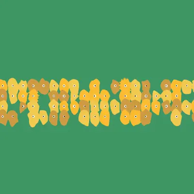 Kinetic Base Blob #115 (~80 Size 108 Kinetic Blobs with 65 Eyes Sporting the Fields of Gold Theme)