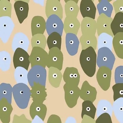 Kinetic Base Blob #117 (~136 Size 278 Kinetic Blobs with 112 Eyes Sporting the Sleek Contrast Theme)