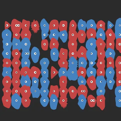 Kinetic Base Blob #13 (~117 Size 159 Kinetic Blobs with 106 Eyes Sporting the 3D Theme)