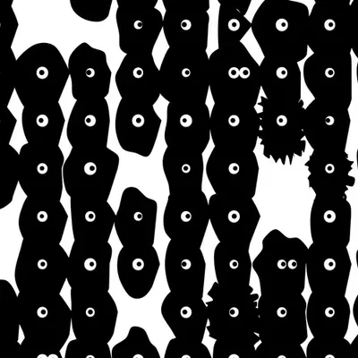 Kinetic Base Blob #59 (~207 Size 274 Kinetic Blobs with 181 Eyes Sporting the Ink Theme)