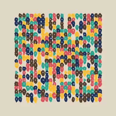 Kinetic Base Blob #7 (~529 Size 67 Kinetic Blobs with 477 Eyes Sporting the Fidenza Theme)