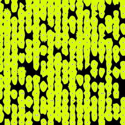 Kinetic Base Blob #70 (~396 Size 119 Kinetic Blobs with 339 Eyes Sporting the Wu-Tang Theme)