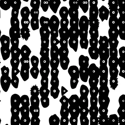 Kinetic Base Blob #71 (~391 Size 161 Kinetic Blobs with 337 Eyes Sporting the Ink Theme)