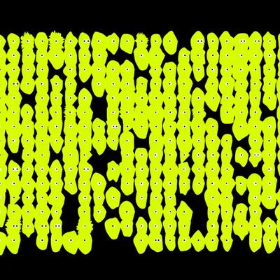 Kinetic Base Blob #79 (~345 Size 104 Kinetic Blobs with 310 Eyes Sporting the Wu-Tang Theme)
