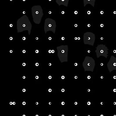 Kinetic Base Blob #98 (~216 Size 229 Kinetic Blobs with 182 Eyes Sporting the Just Eyes Theme)