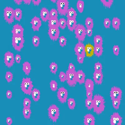 16x13 Basedpepen Blob with 123 Eyes #14