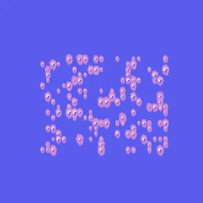 18x24 Basedpepen Blob with 241 Eyes #36