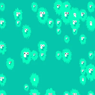 12x17 Basedpepen Blob with 124 Eyes #38
