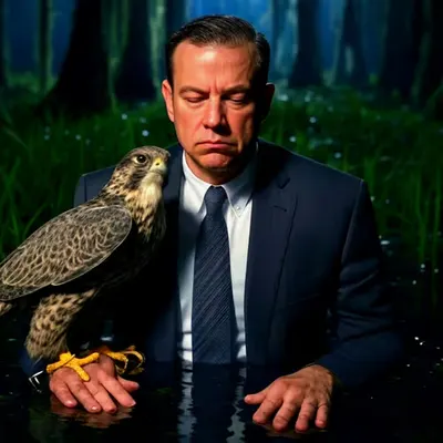 The Businessman with a Falcon