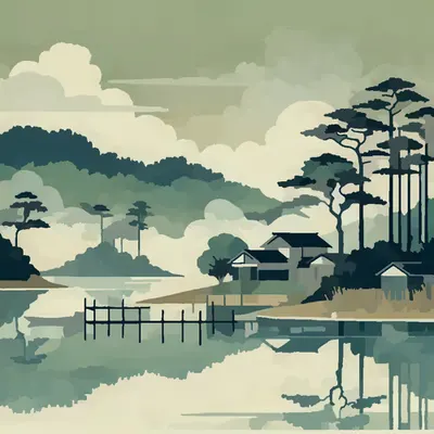 Reflections by the Lake