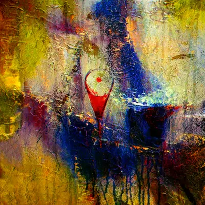 The Blue Bird and a Glass of Wine