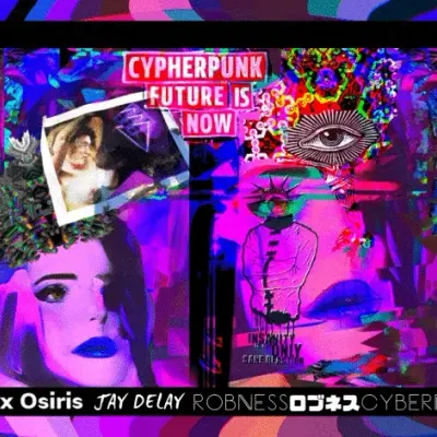 MAX OSIRIS/MARTIN FISCHER 'CYBERPUNK FUTURE IS NOW'/JAY DELAY AND ROBNESS CYBERPOP - A SHAREWARE CRYPTO ART 'SPLIT' #4